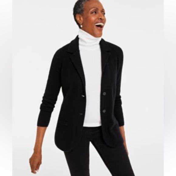 Charter Club Women's 100% Cashmere Blazer/ M - Picture 3 of 7